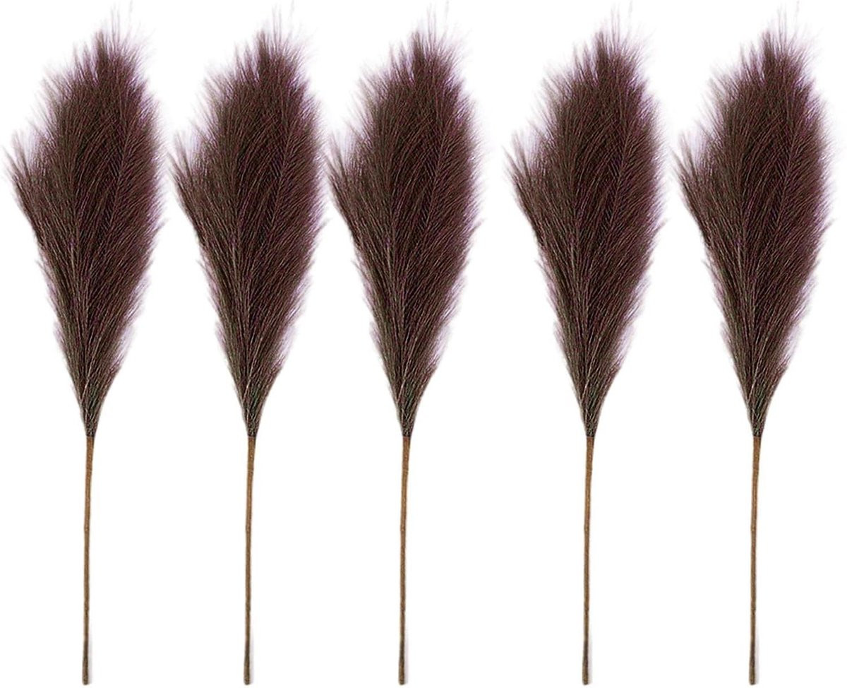 Kunstgras Boeket Nep Pampas Bruin - 70 cm Hoog - Woonkamer Decoratie