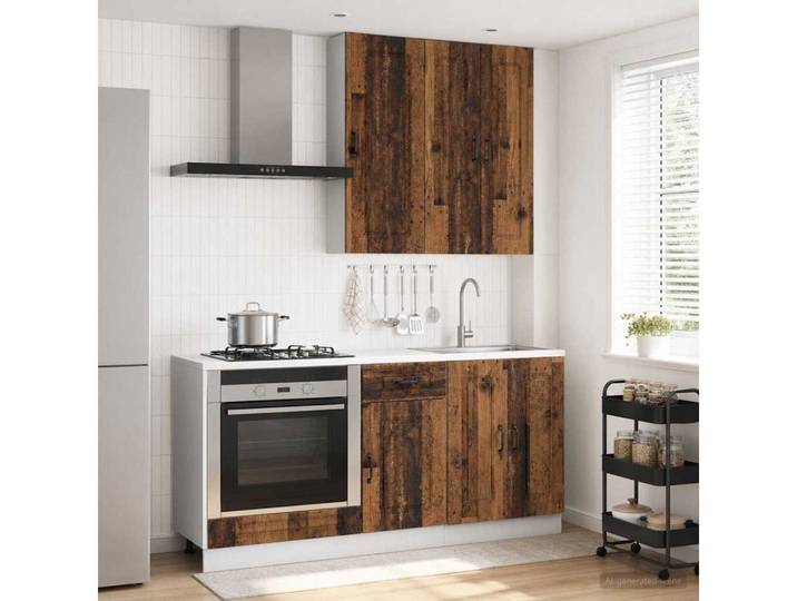 vidaXL Hängeschrank vidaXL Kücheneinheit KALMAR 5 stk. Altholz Holzwerkstoff