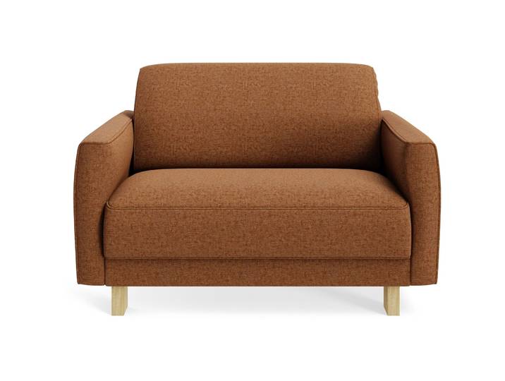 Sessel Avena Braun Stoff, Eiche B 117 T 96 H 74 cm - Möbel Konfigurator: Traummöbel individuell zusammenstellen - Sessel