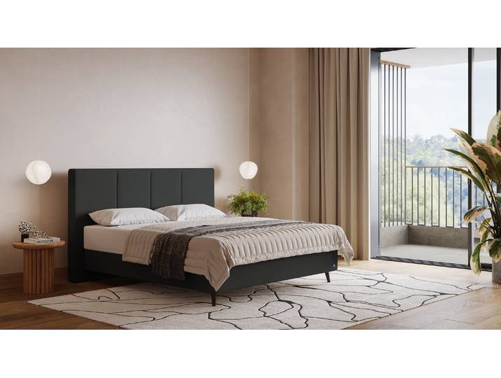 BRUNO Boxspringbett Prestige 200x200cm in Schwarz 6 Farben & 4 Kopfteile wählbar Luxus 27 cm Pulse-Latex-Matratze Made in Germany