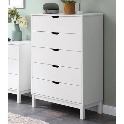 Kommode OTTO HOME "Post", weiß, B:76cm H:113cm T:39cm, Massivholz, Sideboards, Kommode, massives Kiefernholz, mit vielen Stauraummöglichkeiten, Breite 76 cm