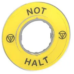 Schneider ZBY9220 Schild 60mm für NOT-HALT Taster NOT-HALT/Logo ISO13850