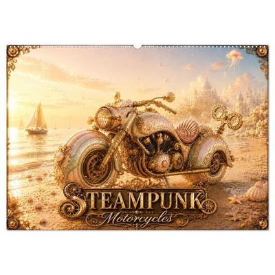 STEAMPUNK Motorcycles (Wandkalender 2027 DIN A2 quer), CALVENDO Monatskalender