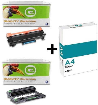 Gama Básica Q-Nomic Pack toner TN2420 + Tambor DR2400 + Papel A4