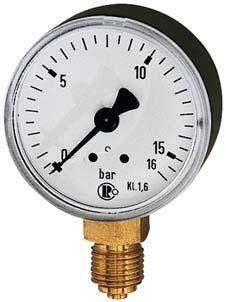 RIEGLER Manometer, Anschluss radial unten