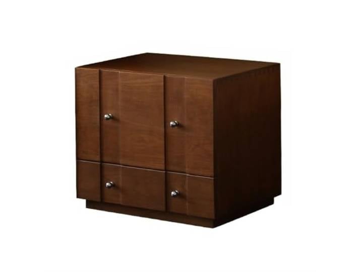 Nachttisch, 45,7 cm breit, mit Push-to-Open-Schubladen, großer Nachttisch for Schlafzimmer, Beistelltisch aus Holz, gebogenes Profil