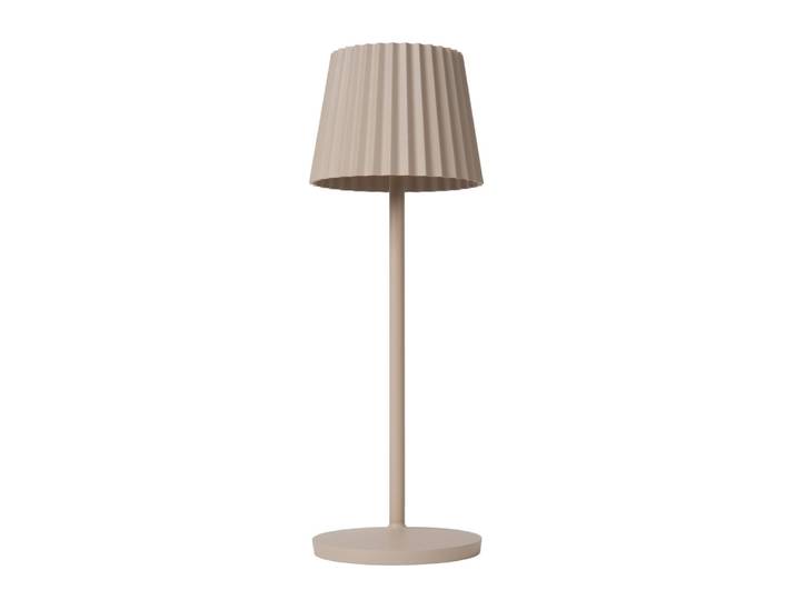 Oplaadbare tafellamp Justine zand bruin met oplaadstation Lucide - 27889/02/38