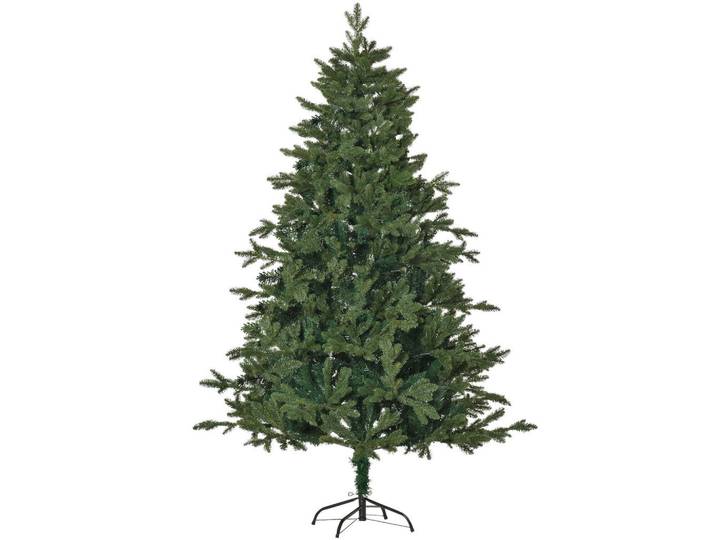 Homcom Künstlicher Weihnachtsbaum Tannenbaum zusammenklappbar und abnehmbar Grün, Kunststoff, 180 cm, Dekoration, Weihnachtsdekoration, Christbäume & Zubehör
