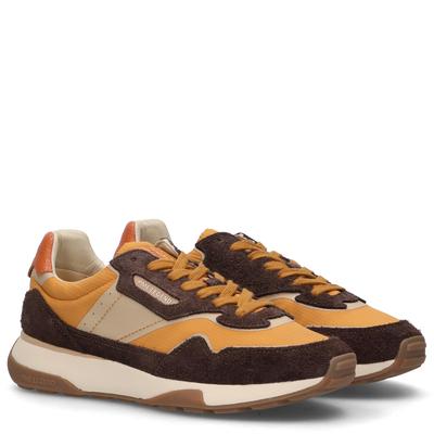 Sneaker PME LEGEND "LATCH", Herren, Gr. 42, braun (braun, orange), Nylon, Veloursleder, Schuhe Sneaker, Schnürschuh, Halbschuh, Freizeitsneaker mit Profilsohle