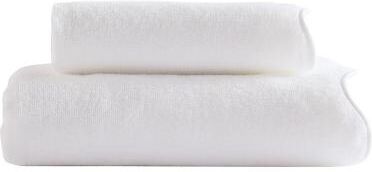 Ellie Scalloped Towels - White, Hand Towel - Ballard Designs