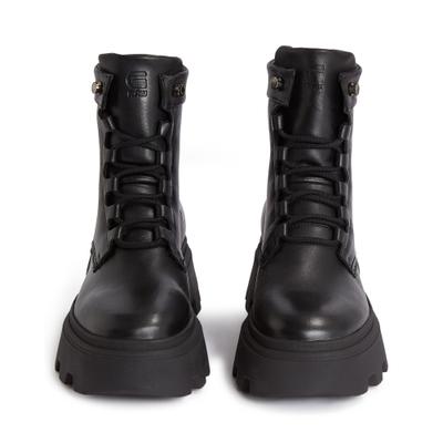 Stiefel G-STAR "Kate II Lace Mid Stiefel", Damen, Gr. 42, schwarz, 97% Kuhleder, 3% Polyurethan, Schuhe Stiefel