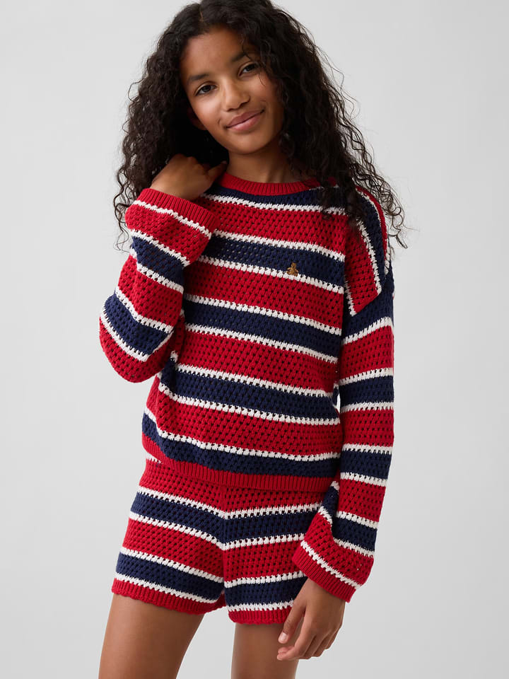 GAP Pullover in Rot/ Dunkelblau - 128/134