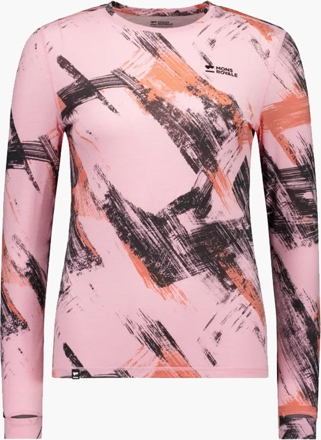 MONS ROYALE WMN CASCADE LS  - PAINTBRUSH PINK - Woman