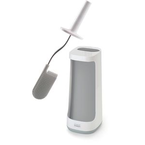 JosephJoseph WC-Bürste Flex Plus, weiß, mit Silikonborsten & Kunststoff-Bürstenhalter