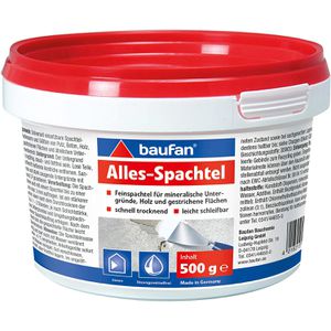 Baufan Spachtelmasse 101056, Alles-Spachtel, weiß, Universalspachtel, Innenbereich, 500g