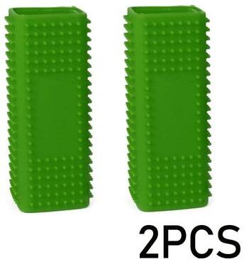 Uplift Treasures Silicone Pet Hair Removal Cleaning Brush 2pcs green Green