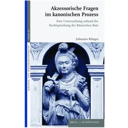 Akzessorische Fragen im kanonischen Prozess, Fachbücher von Johannes Klösges