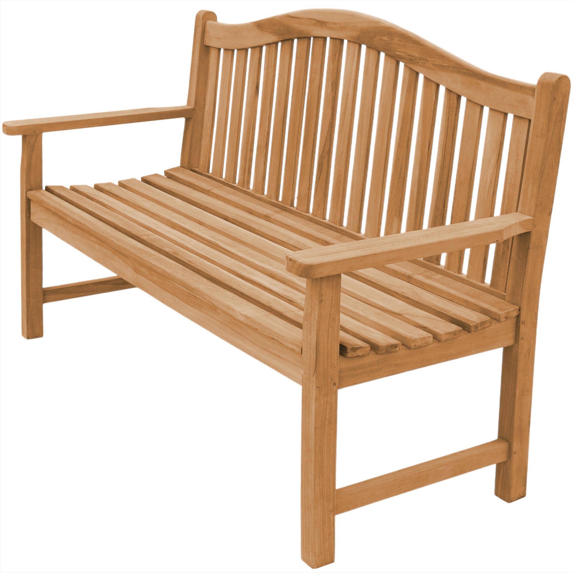 Gartenbank Catania Teak Massivholz Blau 180 cm