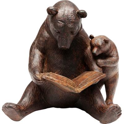 Dekofigur KARE DESIGN "Deko Figur Reading Bears", braun, B:20cm H:18cm T:15,5cm, Polyresin, Dekofiguren