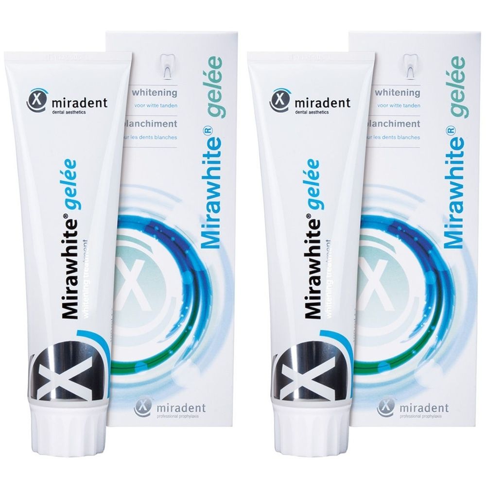 Miradent Mirawhite Gelee x2 2x100 ml Zahnpasta