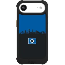 Nivocase Hülle für Apple iPhone Air Stossfeste Handyhülle NIVOmax Case Schwarz HSV Hamburg Skyline (Apple iPhone Air), Smartphone Hülle, Schwarz