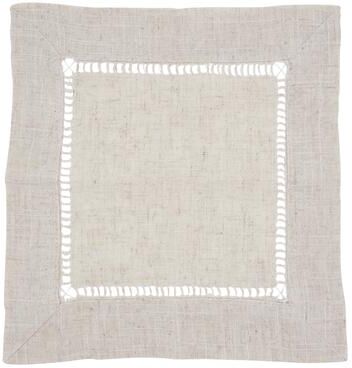 Saro Lifestyle Decorative Napkins (Set of 12) - Stitched Border Detail for Dining and Entertaining
