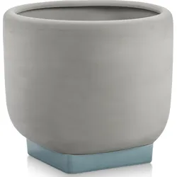 Rosamar Blumentopf-Übertopf 34,5 cm, grau-türkis