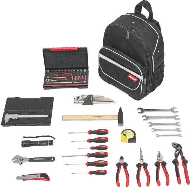 HOLEX Jeu de 59 outils de fixation dans un sac à dos pour outils, Nombre de pièces : 59 (686016 59)