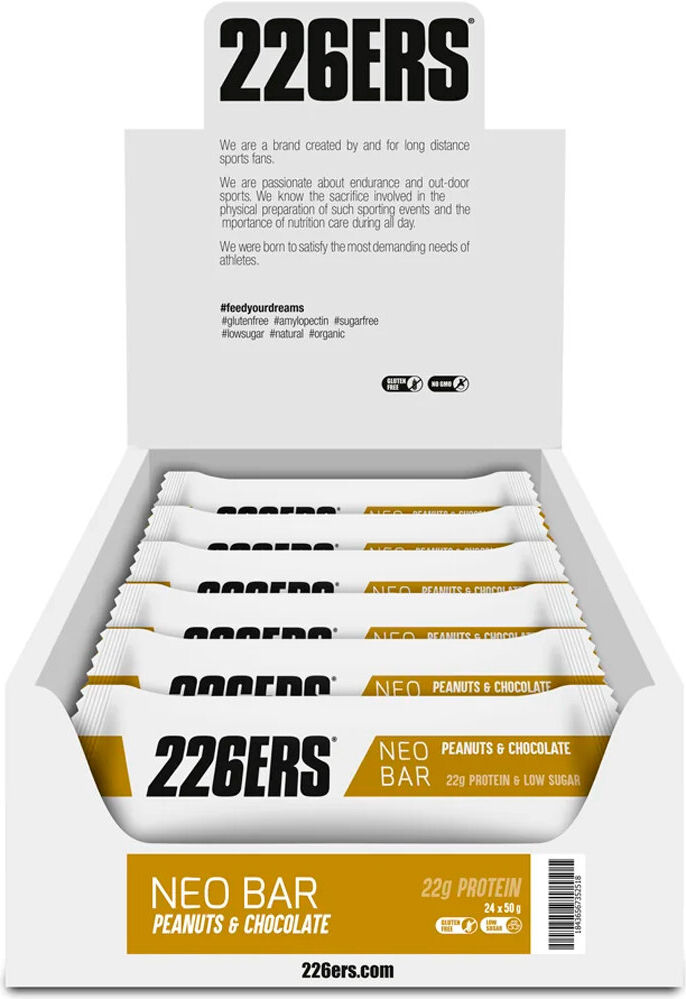 226ers cajaneo bar protein 50g peanuts  chocolate barritas energéticas  (UNICA)