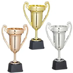 Relaxdays 6 x Pokal Braun,Gold,Silber