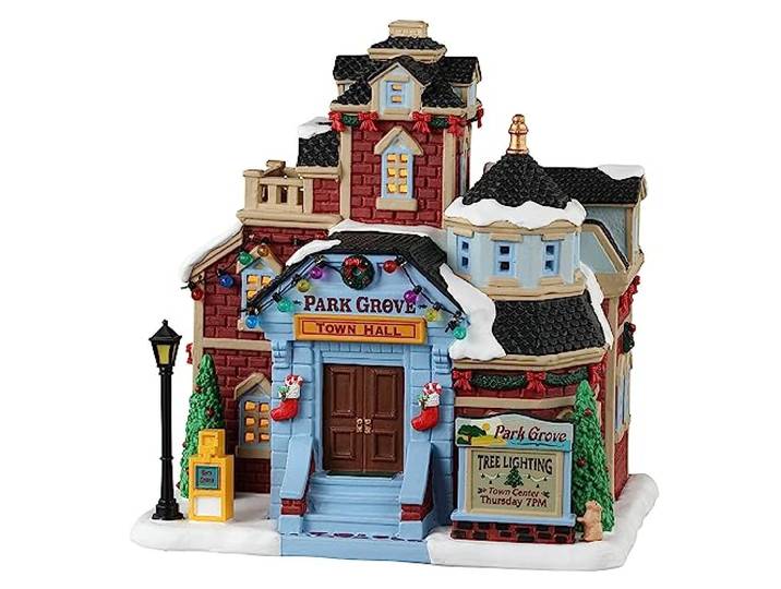 Lemax 35045 Caddington Village Lighted Building: Park Grove Town Hall