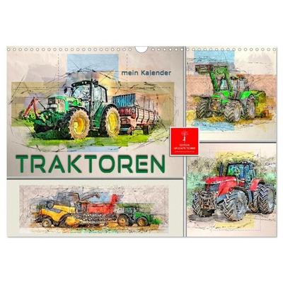 Traktoren - mein Kalender (Wandkalender 2027 DIN A3 quer), CALVENDO Monatskalender