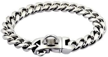 Uplifted Finds Luxury 14mm Gold Cuban Link Chain Dog Collar silver 26 Cm (10 In)
