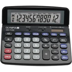 Olympia Tischrechner 2503 TCSM 40183 12stellig Batterie schwarz