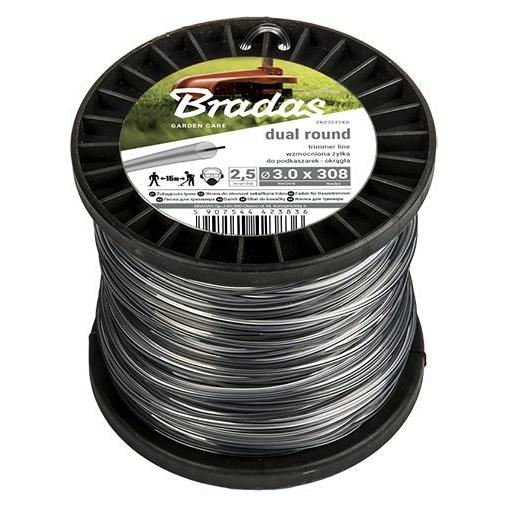 Bradas ZRO20100S Mähfaden Faden Trimmfaden Mahfaden RIPPER DUAL 2,0 mm 100 m Rund (Rasenmäher, Rasentrimmer) (ZRO20100S)