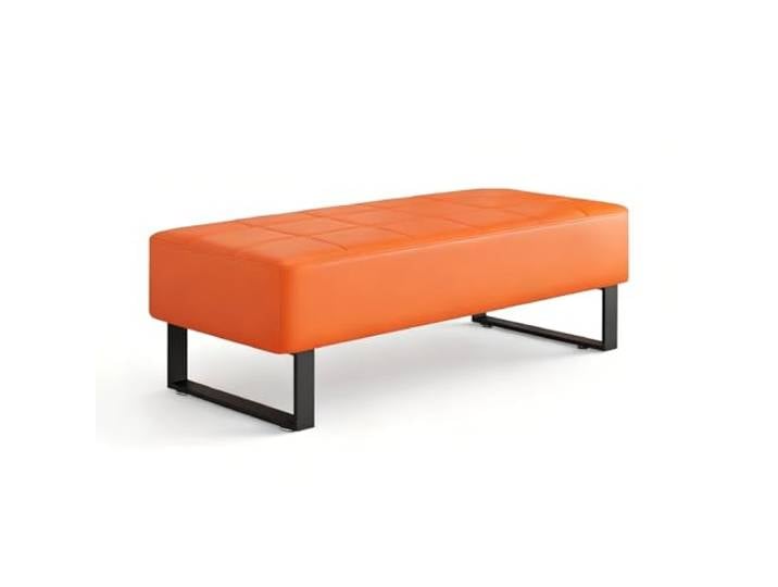 Cedario Wartezimmerbank, gepolsterte Sitzbank aus Kunstleder, 100 cm Stabiles Metallgestell, pflegeleichtes Kunstleder; ideal für Empfang, Praxis, Büro, Friseursalon und Wartebereich