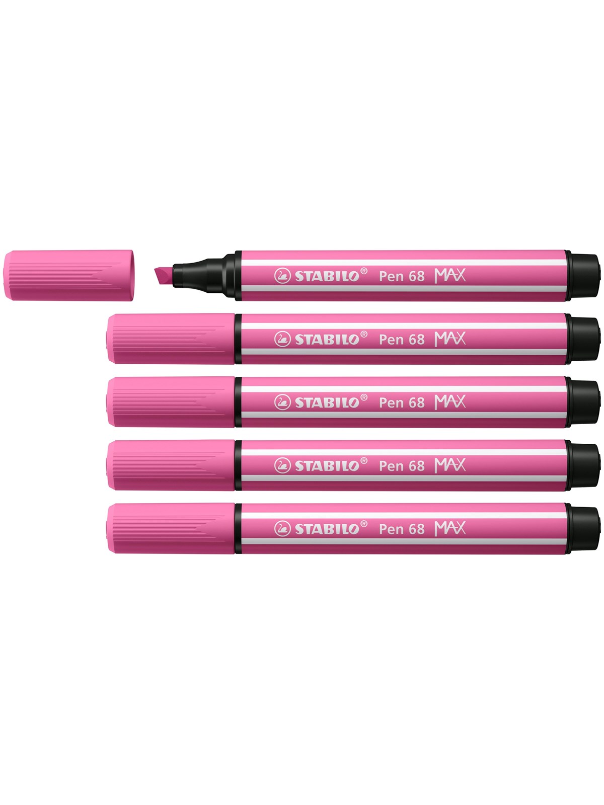 STABILO Pen 68 MAX - Felt-tip pen with thick chisel tip - Heliotrope
