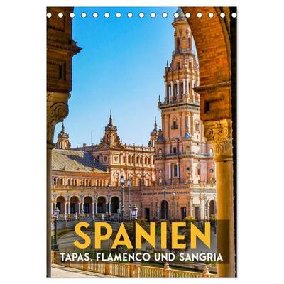 Spanien - Tapas, Flamenco und Sangria (Tischkalender 2027 DIN A5 hoch), CALVENDO Monatskalender