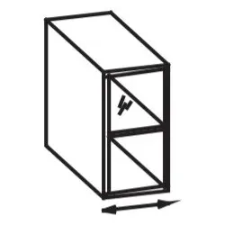 Artiqua 300 Offenes LED-Regal variabel, Eiche Weiß quer NB, 300-UVO-2-___-440 300-UVO-2-___-440