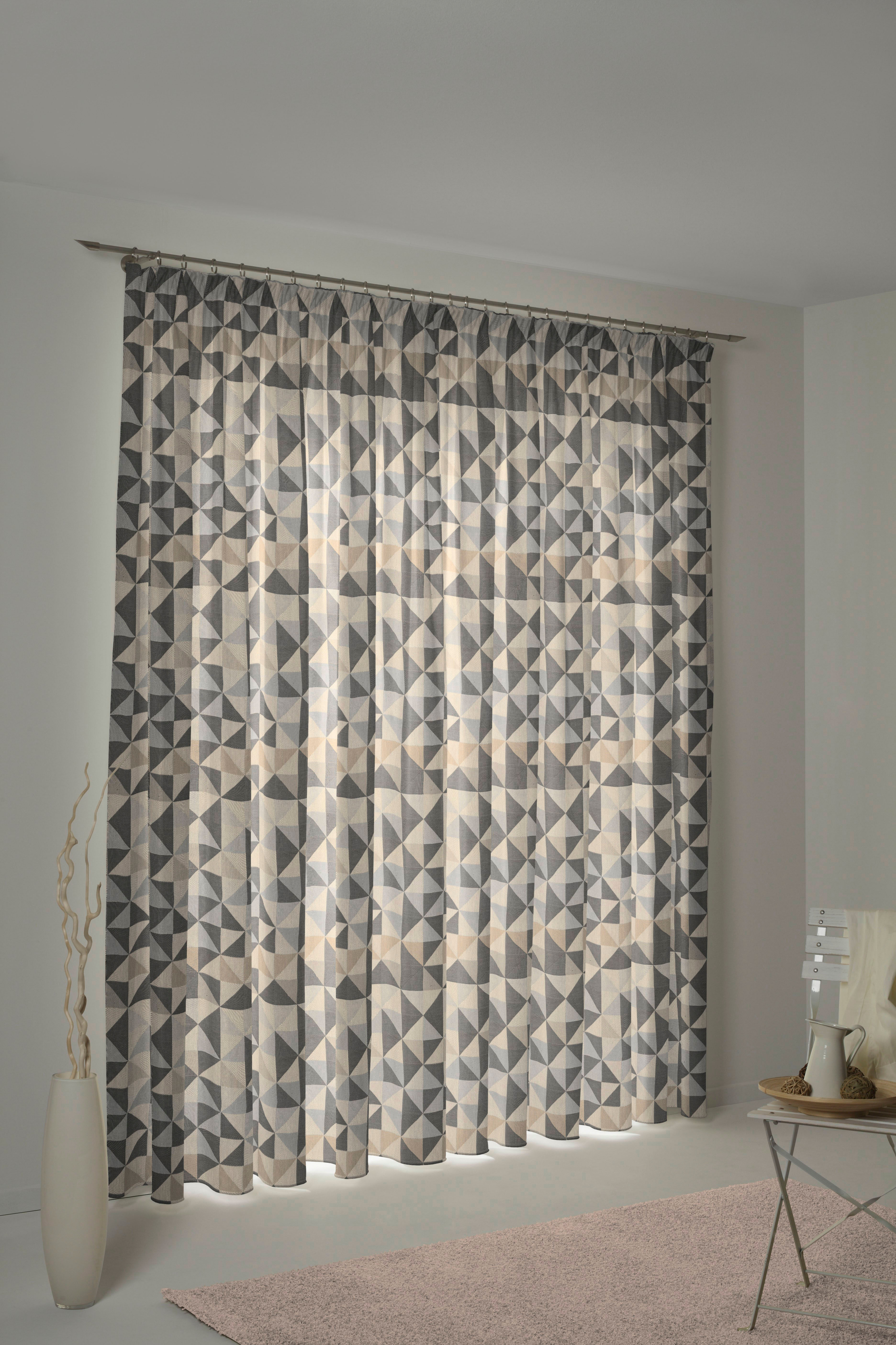 Vorhang ADAM "Bio Bel" Gr. 4, schwarz, B:145cm H:245cm, Jacquard, Baumwolle (Bio-Baumwolle), Gardinen, aus 100% Bio-Baumwolle