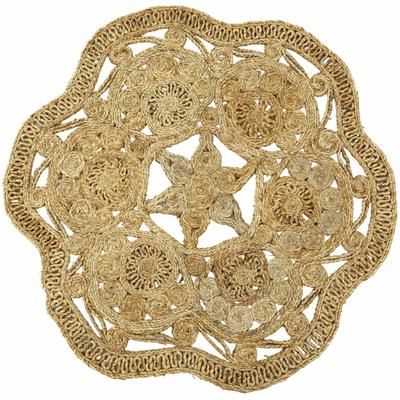 Sisalteppich CARPETFINE "Juteteppich Paul", beige (natur), H:13mm Ø:200cm, Jute, Teppiche, Sisalteppich, natürliches Pflanzenmaterial von Hand gewebt, Boho Style