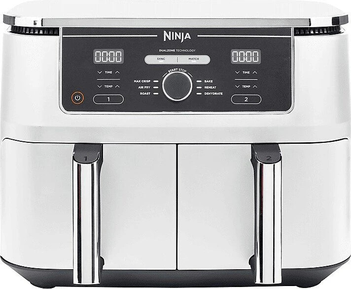 Ninja Foodi MAX AF400EUWH Dual Zone Heißluftfritteuse 9,5 L Weiß