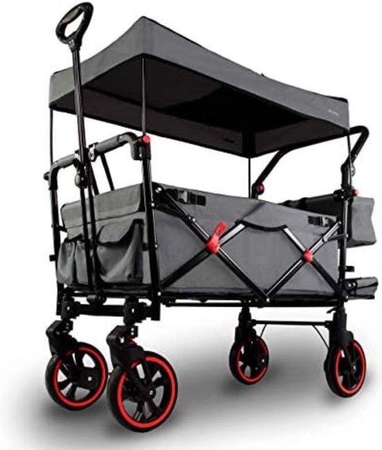 Kinderwagen mit Sitz - Kinderwagen mit Duwstang - Grau