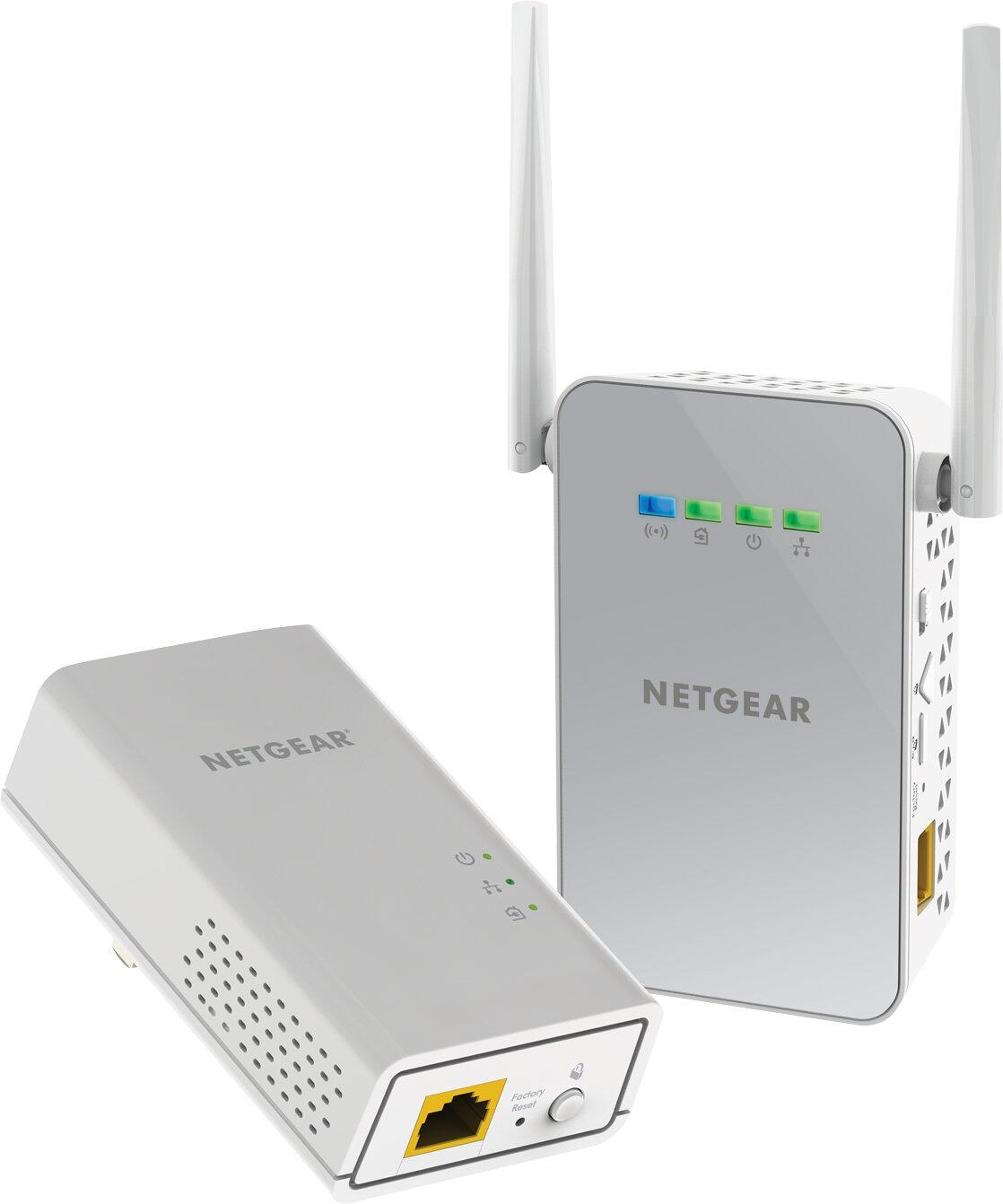 Netgear Powerline PLW1000 Homeplug AV2 Gigabit WLAN Starterkit PLW1000-100PES