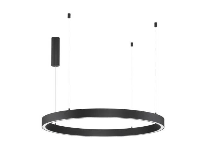 Nova Luce Pendelleuchte Sting - Schwarz , 100 mit großem Lichtr
