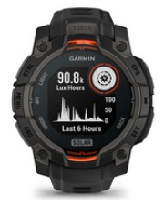 Garmin Sportuhr Instinct 3 Solar Schwarz Smart Watch (010-02934-00)