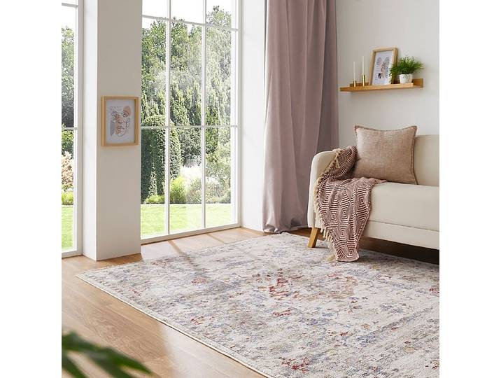 Tapis à poils courts Rocco Beige 120 x 160cm Tissu tissé