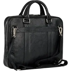 Leonhard Heyden Bergamo Aktentasche Leder 38 cm Laptopfach (17"), Notebooktasche, Schwarz