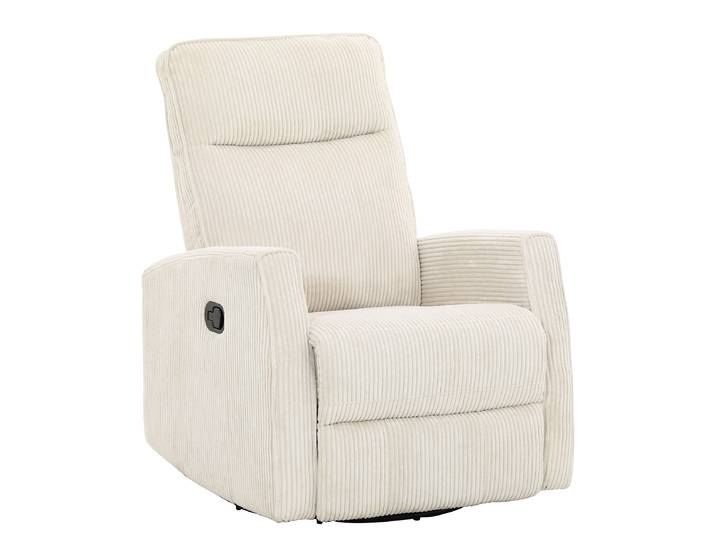 Fernsehsessel Poleo Beige/Creme Cordstoff Doina 76 x 105 x 92cm