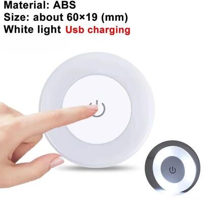 Inspired Finds Mood Light Dimmable Magnetic Rechargeable Lamp Portable Round USB Neon Decoration For Room white Light a